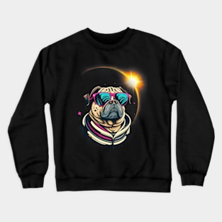 Pug Dog America 2024 Solar Eclipse Totality Accessories Crewneck Sweatshirt